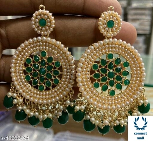 Trending Jumka  Earring  - Green, Alloy, Jhumka, Pack of :1
